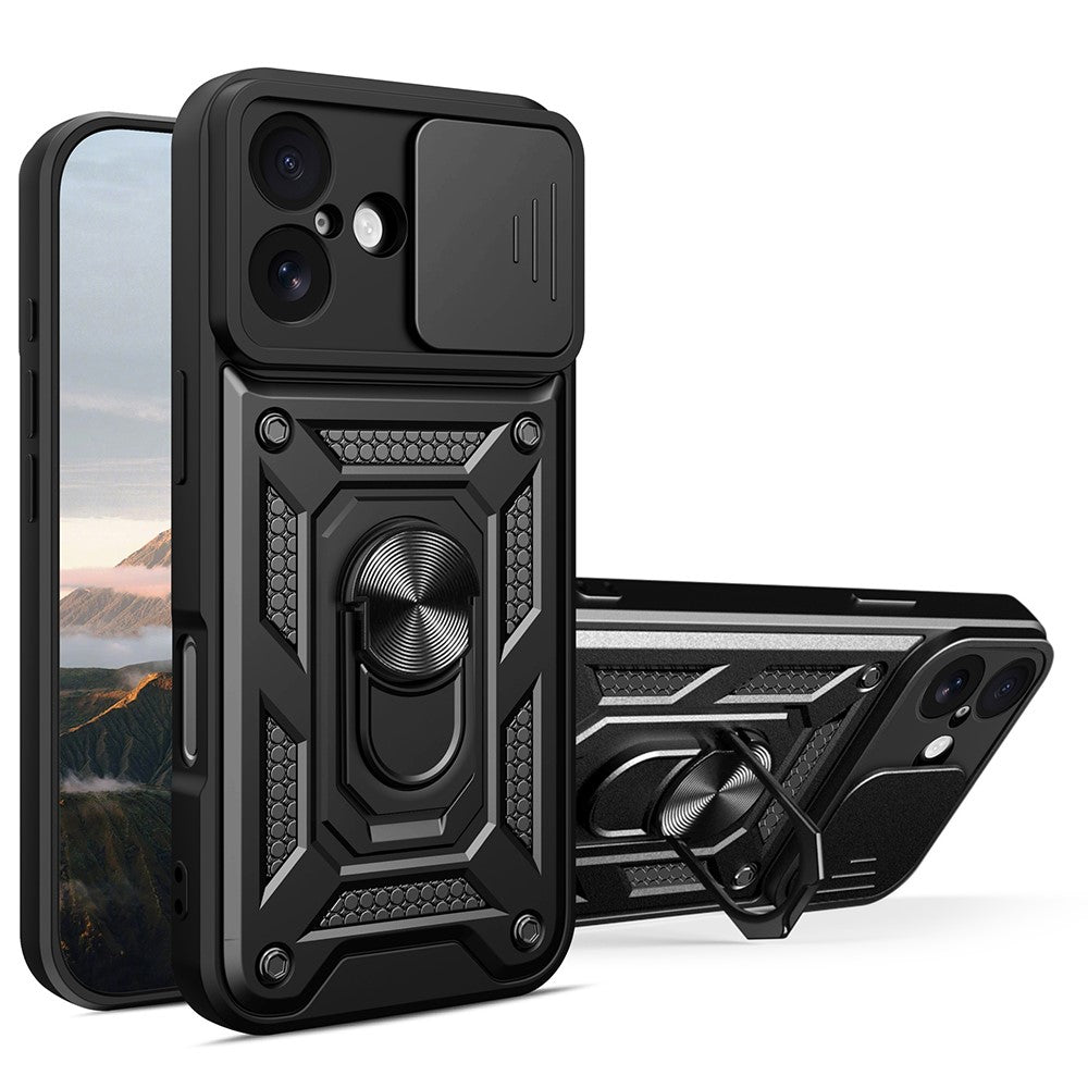 AMORUS Skal för iPhone 17 - Stativ - PC + TPU - mobilskal med Kameralinsreglage
