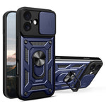 AMORUS For iPhone 17 Case Kickstand PC + TPU Phone Cover with Camera Lens Slider