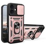 AMORUS For iPhone 17 Case Kickstand PC + TPU Phone Cover with Camera Lens Slider