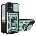 AMORUS For iPhone 17 Case Kickstand PC + TPU Phone Cover with Camera Lens Slider