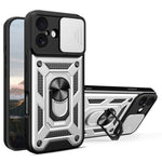 AMORUS For iPhone 17 Case Kickstand PC + TPU Phone Cover with Camera Lens Slider