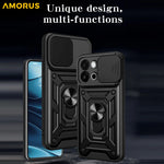 AMORUS För OnePlus 13s 5G / 13T 5G Skal Stativ PC + TPU mobilskal med Kameralinsreglage