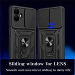 AMORUS til Samsung Galaxy A08 5G / A08 4G / A07 5G / A07 4G etui Kickstand PC + TPU telefoncover med kameralinse skyder