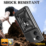 AMORUS Kickstand Case for Xiaomi Redmi Turbo 4 5G / Poco X7 Pro 5G PC + TPU Phone Cover with Camera Lens Slider