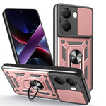 AMORUS Kickstand Case for Xiaomi Redmi Turbo 4 5G / Poco X7 Pro 5G PC + TPU Phone Cover with Camera Lens Slider