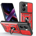 AMORUS Kickstand Case for Xiaomi Redmi Turbo 4 5G / Poco X7 Pro 5G PC + TPU Phone Cover with Camera Lens Slider