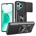 AMORUS For Honor 400 Lite 5G Case Kickstand PC + TPU Phone Cover with Camera Lens Slider
