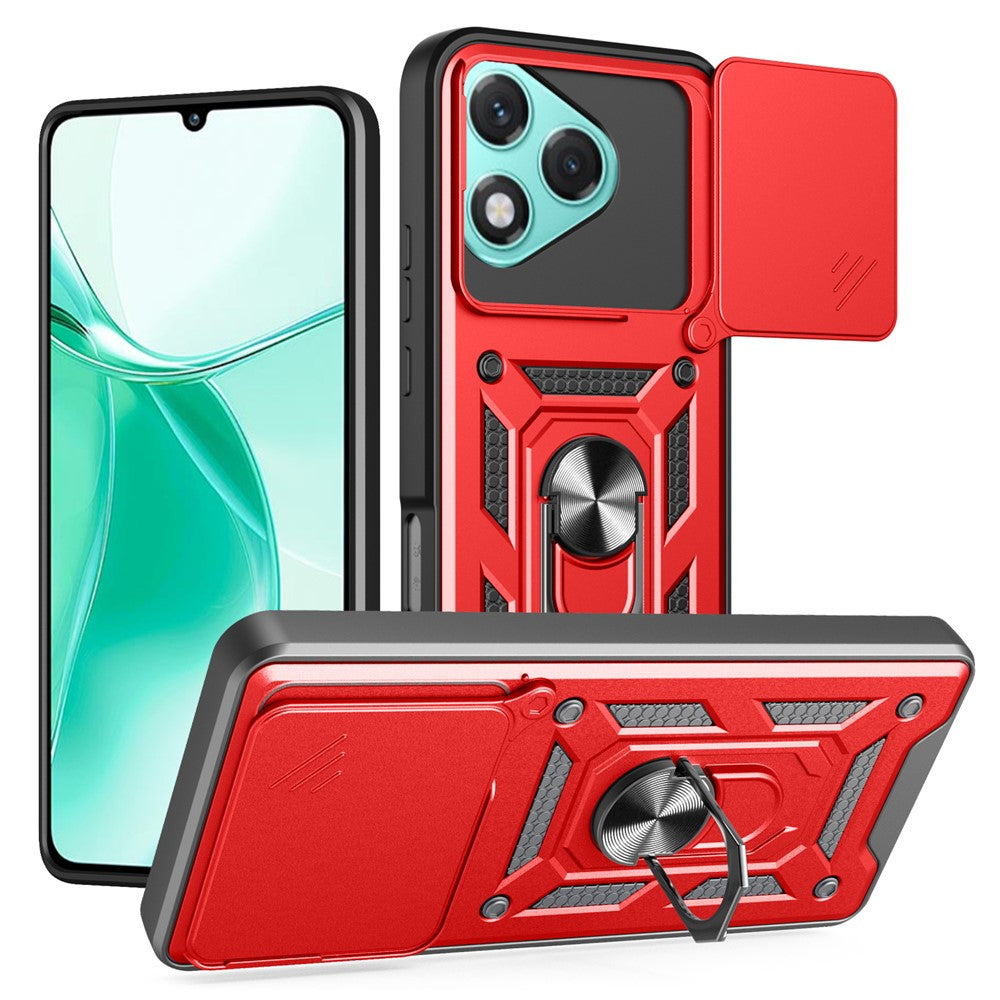 AMORUS For Honor 400 Lite 5G Case Kickstand PC + TPU Phone Cover with Camera Lens Slider