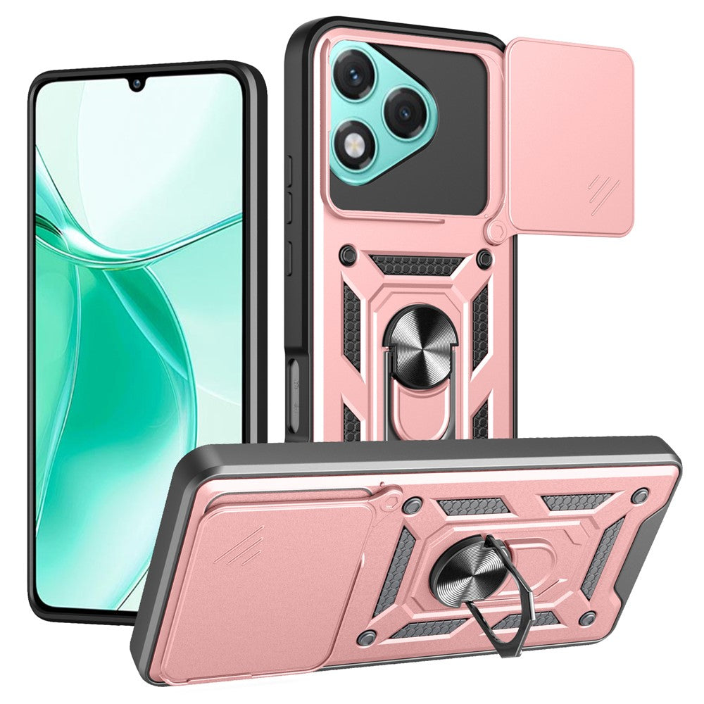 AMORUS For Honor 400 Lite 5G Case Kickstand PC + TPU Phone Cover with Camera Lens Slider