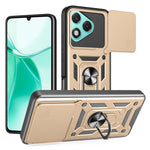 AMORUS For Honor 400 Lite 5G Case Kickstand PC + TPU Phone Cover with Camera Lens Slider