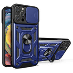 AMORUS For iPhone 16 Pro Max Case Kickstand PC + TPU Phone Cover with Camera Lens Slider