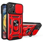 AMORUS For iPhone 16 Pro Max Case Kickstand PC + TPU Phone Cover with Camera Lens Slider