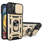 AMORUS For iPhone 16 Pro Max Case Kickstand PC + TPU Phone Cover with Camera Lens Slider