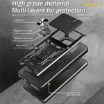 AMORUS Kickstand Case For Xiaomi Redmi K80 5G / Poco F7 Pro 5G PC + TPU Phone Cover with Camera Lens Slider