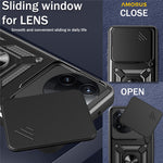 AMORUS Kickstand Case For Xiaomi Redmi K80 5G / Poco F7 Pro 5G PC + TPU Phone Cover with Camera Lens Slider