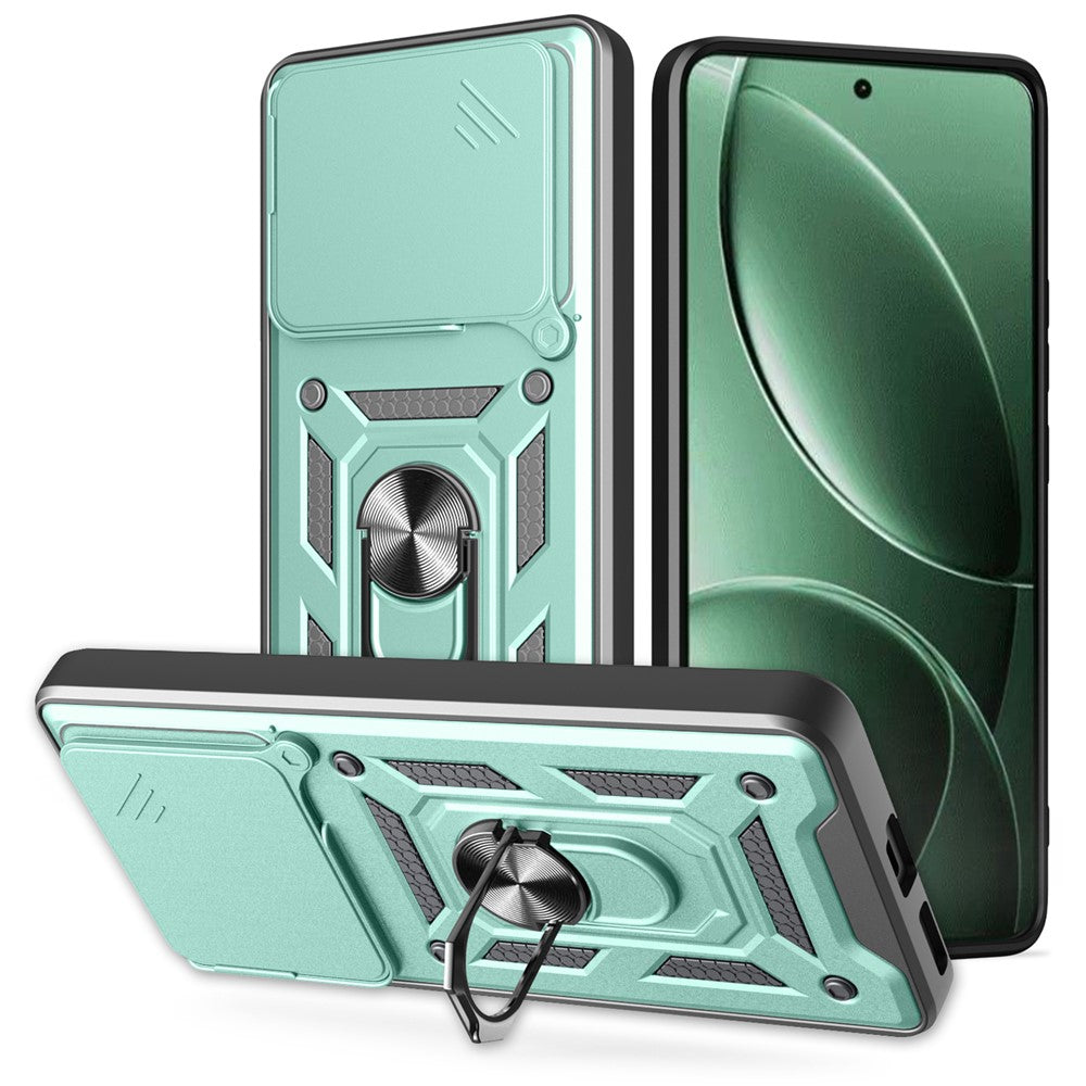 AMORUS Kickstand Case For Xiaomi Redmi K80 5G / Poco F7 Pro 5G PC + TPU Phone Cover with Camera Lens Slider
