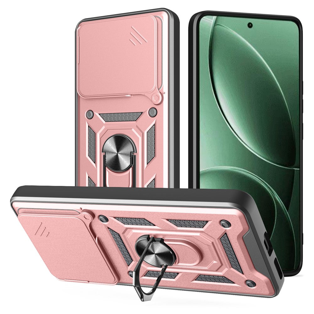 AMORUS Kickstand Case For Xiaomi Redmi K80 5G / Poco F7 Pro 5G PC + TPU Phone Cover with Camera Lens Slider