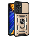AMORUS For Samsung Galaxy S25+ Case Kickstand PC + TPU Phone Cover with Camera Lens Slider