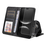 ENKAY HAT PRINCE For Huawei nova 14 Pro 5G Wallet Case   Calf Texture Leather Phone Stand Cover with Hydrogel Film / Strap