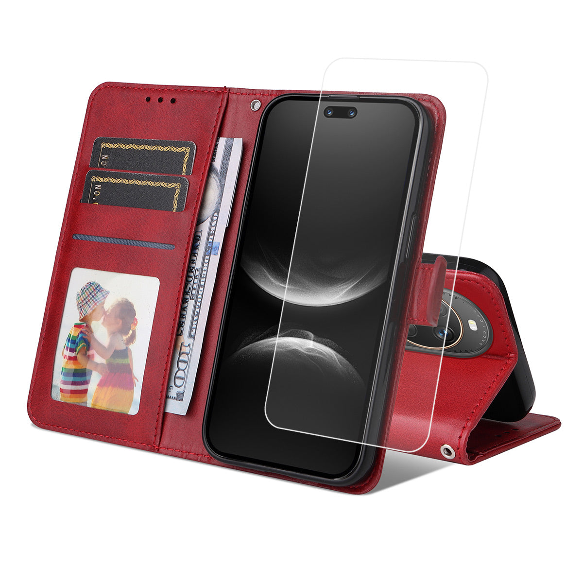 ENKAY HAT PRINCE For Huawei nova 14 Pro 5G Wallet Case   Calf Texture Leather Phone Stand Cover with Hydrogel Film / Strap