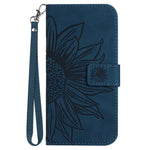 Skin-Touch Feeling Flip Phone Case for iPhone 11 6.1 inch, Imprinted Sunflower Stand Anti-drop PU Leather Magnetic Wallet Cover with Strap