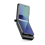 DG.MING M5 Series for Samsung Galaxy Z Flip7 5G Case RFID Blocking Card Slots Leather + PC Phone Cover