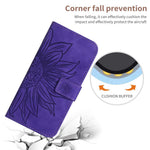 Til iPhone 12 Pro 6,1 tommer / 12 6,1 tommer HT04 Solsikke præget PU-læder cover med blød overflade, telefonstander, pung og håndrem