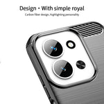 MOFI For Xiaomi Redmi 15C 4G (Global) (171mm) Back Cover  Brushed Texture Carbon Fiber Soft TPU Case