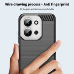 MOFI For Xiaomi Redmi 15C 4G (Global) (171mm) Back Cover  Brushed Texture Carbon Fiber Soft TPU Case