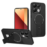 Phone Case For Xiaomi Redmi Note 14S 4G / Note 13 Pro 4G / Poco M6 Pro 4G Carbon Fiber Texture PC + TPU Cover with Kickstand
