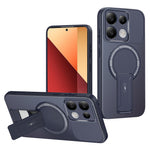 Phone Case For Xiaomi Redmi Note 14S 4G / Note 13 Pro 4G / Poco M6 Pro 4G Carbon Fiber Texture PC + TPU Cover with Kickstand