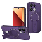 Phone Case For Xiaomi Redmi Note 14S 4G / Note 13 Pro 4G / Poco M6 Pro 4G Carbon Fiber Texture PC + TPU Cover with Kickstand