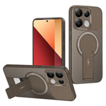 Phone Case For Xiaomi Redmi Note 14S 4G / Note 13 Pro 4G / Poco M6 Pro 4G Carbon Fiber Texture PC + TPU Cover with Kickstand