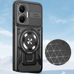 For Xiaomi Redmi Turbo 4 Pro 5G Magnetic Case Rotating Kickstand TPU + PC Phone Cover