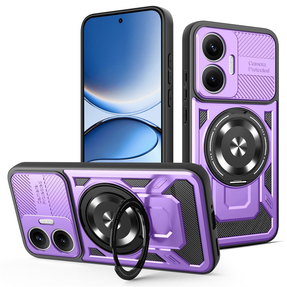 For Xiaomi Redmi Turbo 4 Pro 5G Magnetic Case Rotating Kickstand TPU + PC Phone Cover