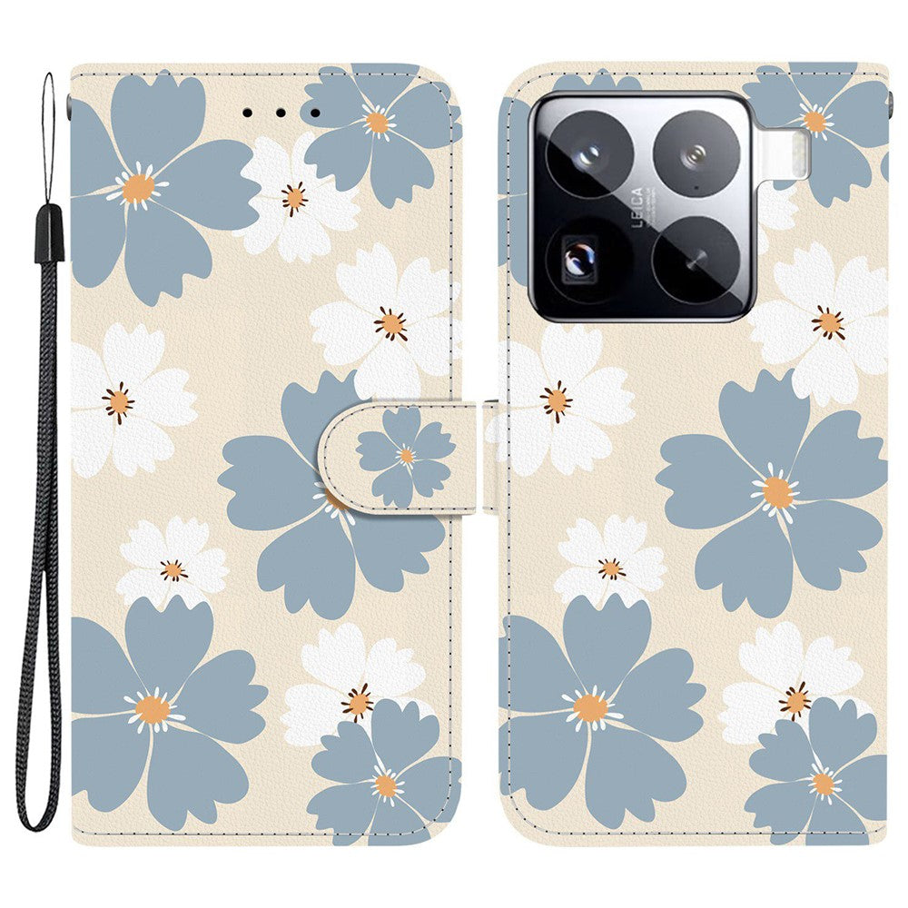 For Xiaomi 15 Pro Wallet Case Pattern Printing Leather Stand Phone Cover with Strap