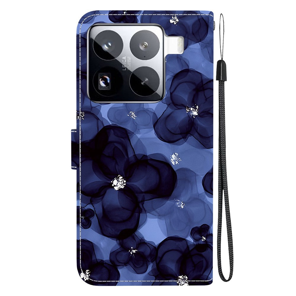 For Xiaomi 15 Pro Wallet Case Pattern Printing Leather Stand Phone Cover with Strap