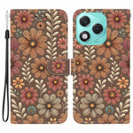For Honor 400 Lite 5G Pung Etui Mønstertryk Læder Stand Telefon Cover med Rem