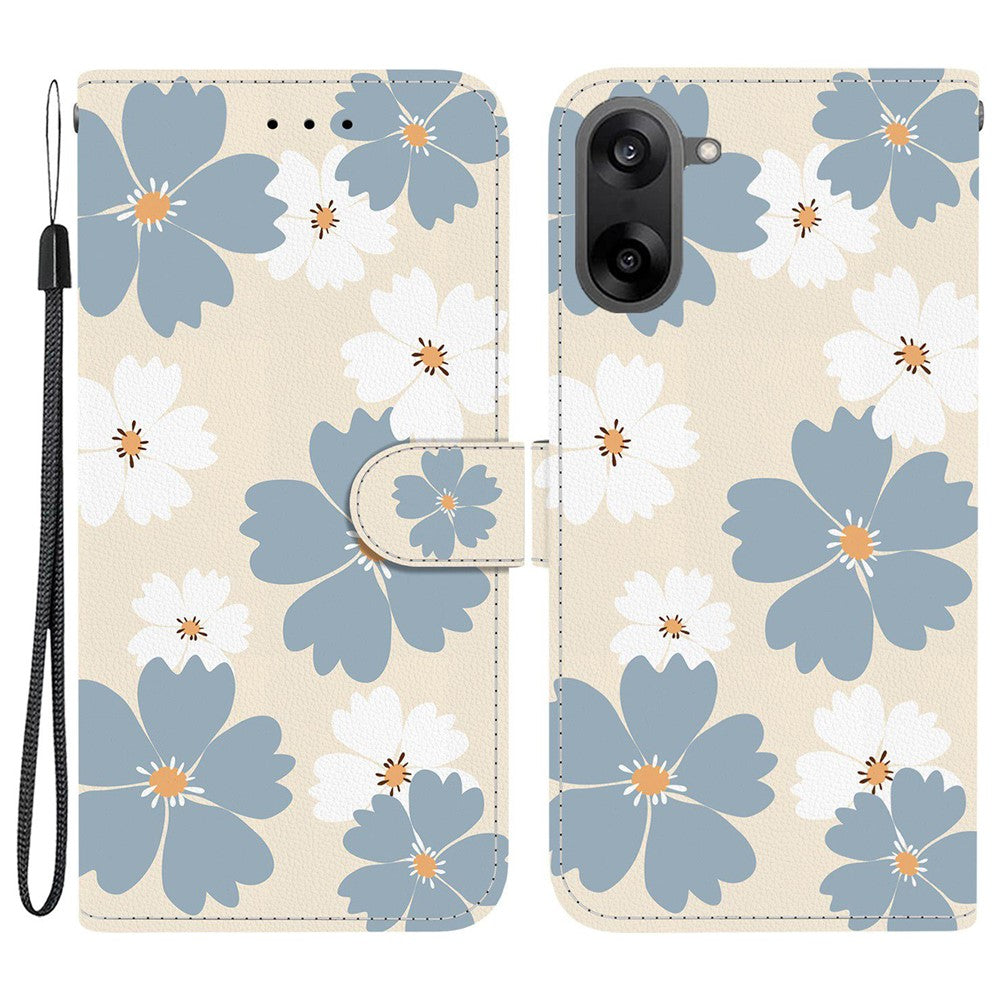 For OnePlus Nord CE5 5G / Ace 5 Racing 5G Wallet Case Pattern Printing Leather Stand Phone Cover with Strap