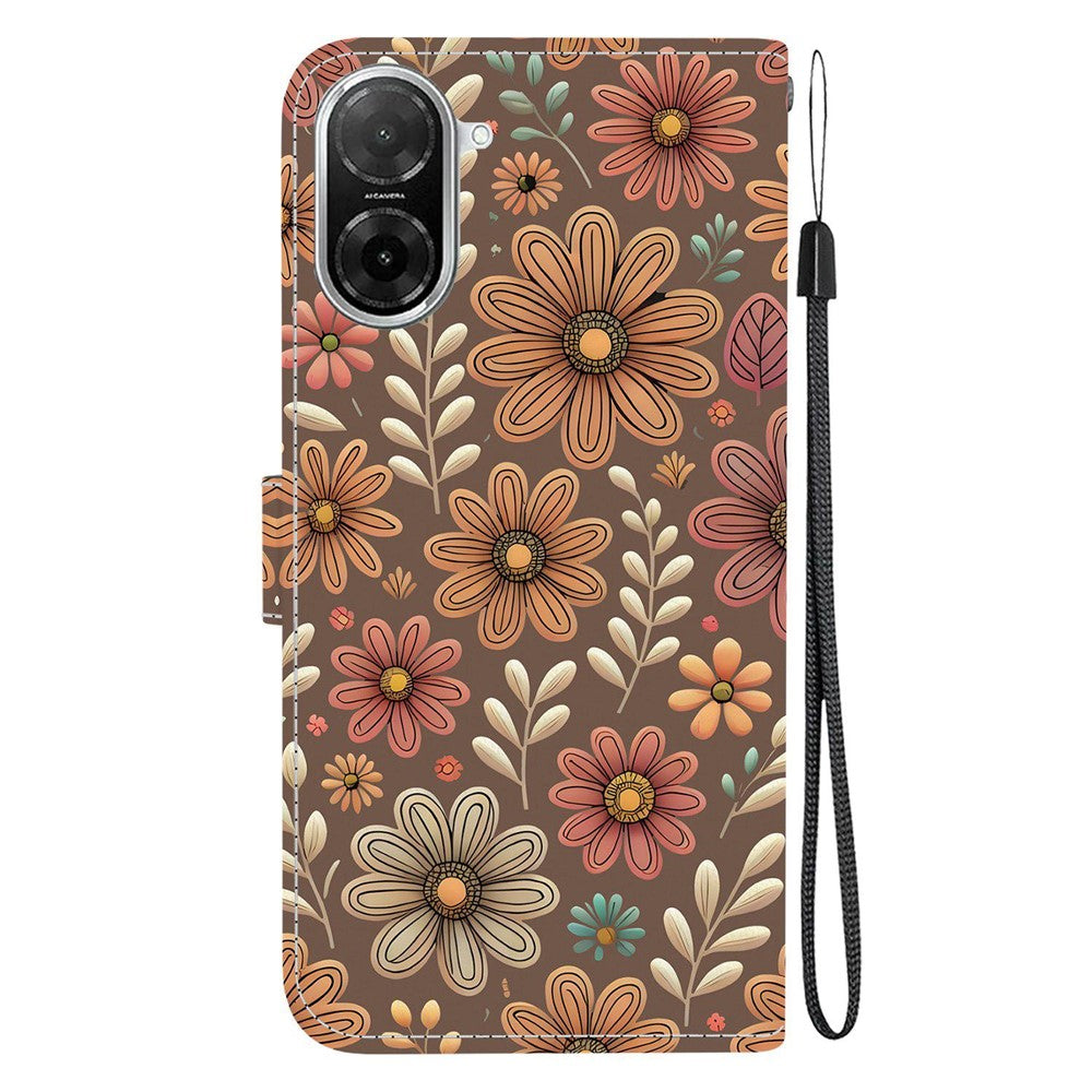 For Xiaomi Redmi A5 NFC (EU) (173.45mm) Wallet Case Pattern Printing Leather Stand Phone Cover with Strap