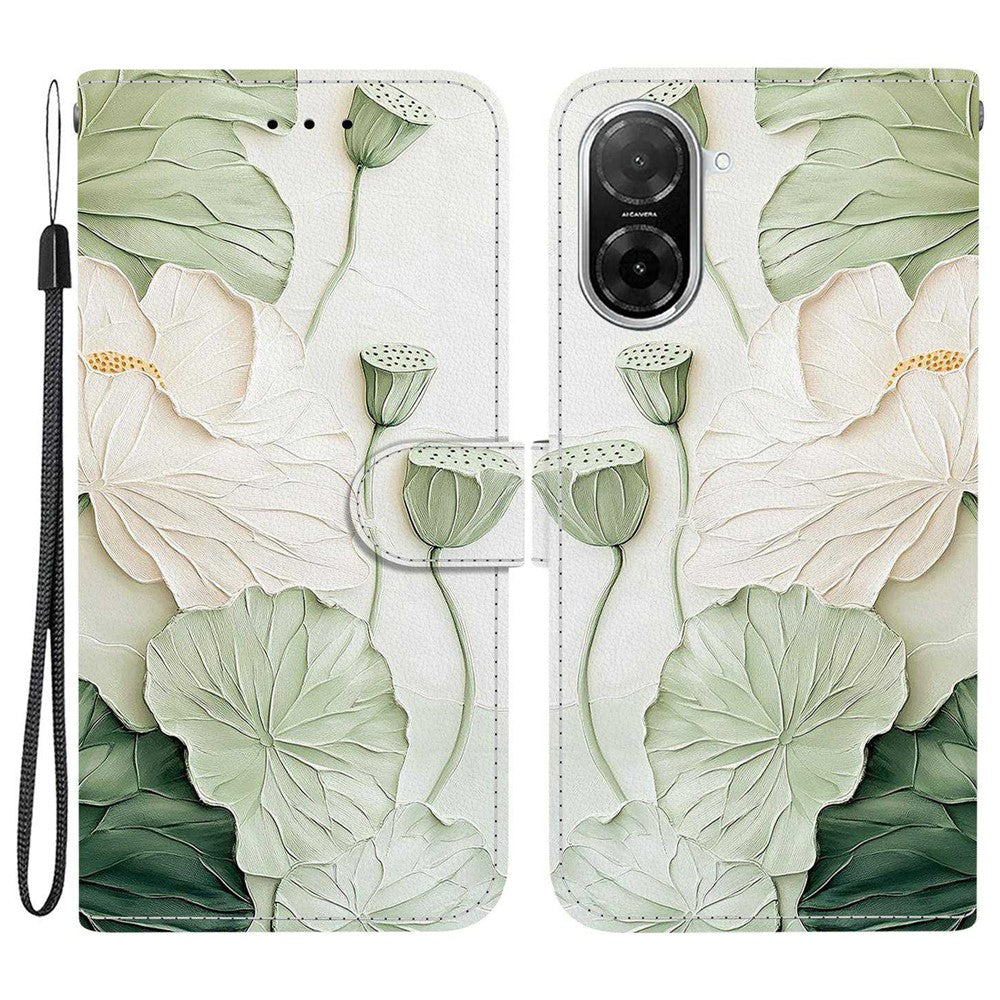 For Xiaomi Redmi A5 NFC (EU) (173.45mm) Wallet Case Pattern Printing Leather Stand Phone Cover with Strap