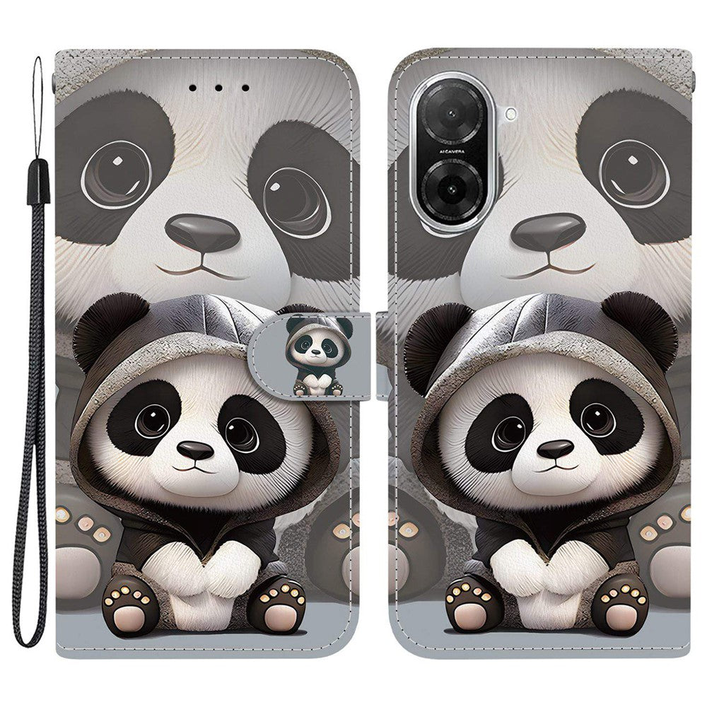 For Xiaomi Redmi A5 NFC (EU) (173.45mm) Wallet Case Pattern Printing Leather Stand Phone Cover with Strap