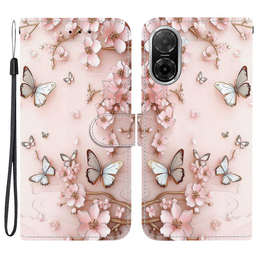 For Xiaomi Redmi A5 NFC (EU) (173.45mm) Wallet Case Pattern Printing Leather Stand Phone Cover with Strap