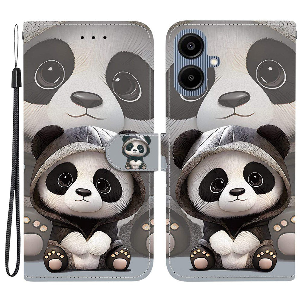 Wallet Case for Samsung Galaxy A08 5G / A08 4G / A07 5G / A07 4G / A06 5G / A06 4G Pattern Printing Leather Stand Phone Cover with Strap