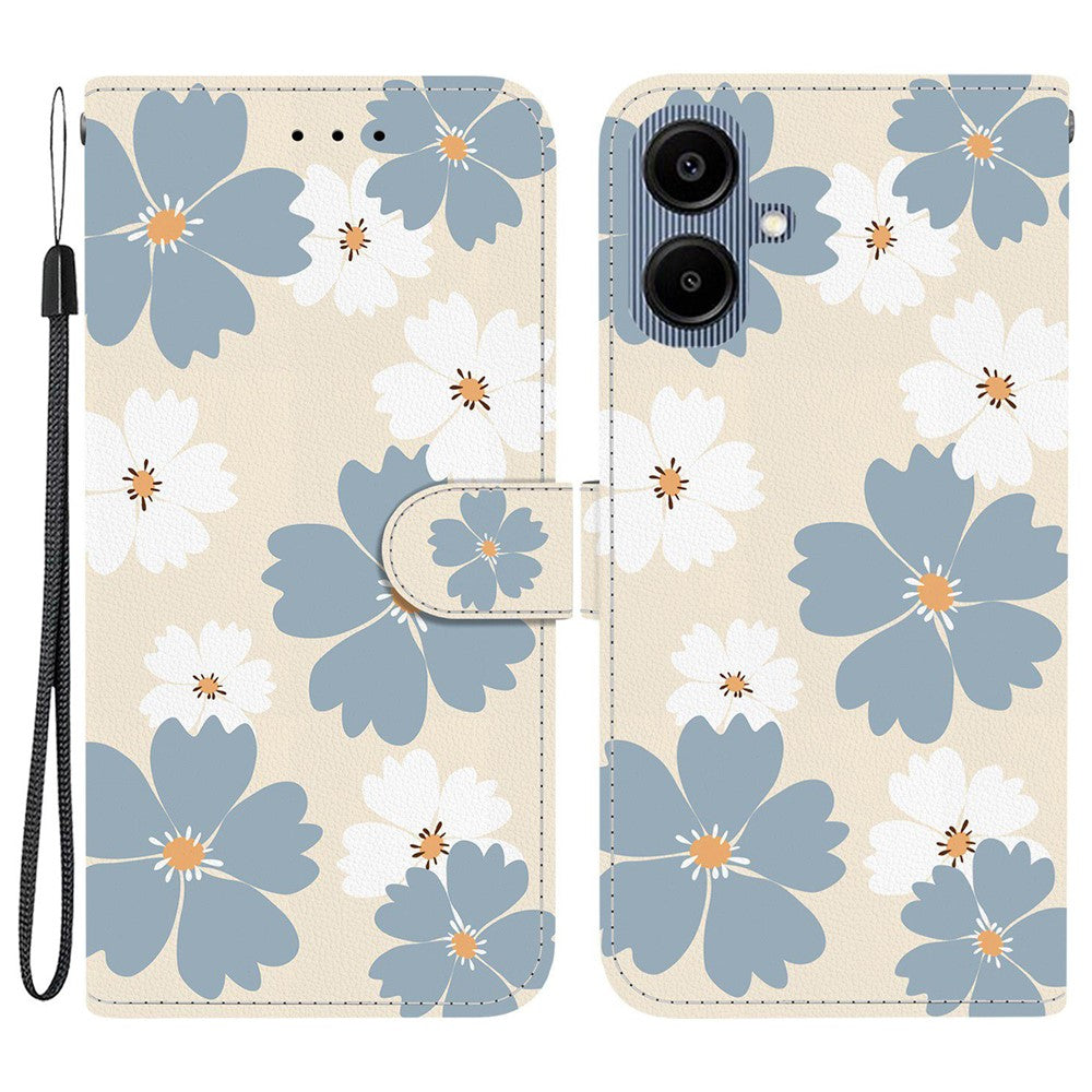 Wallet Case for Samsung Galaxy A08 5G / A08 4G / A07 5G / A07 4G / A06 5G / A06 4G Pattern Printing Leather Stand Phone Cover with Strap