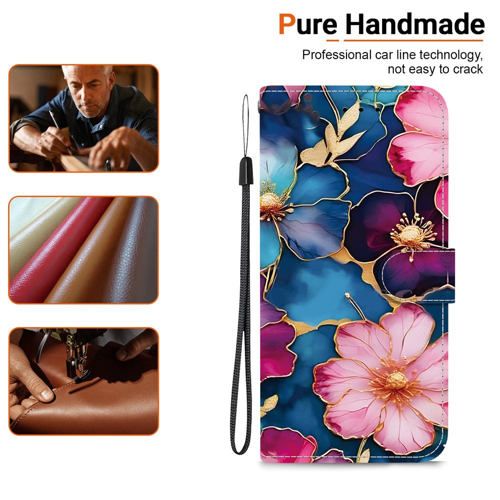 For Xiaomi 15 Ultra Wallet Case Pattern Printing Leather Stand Phone Cover with Strap