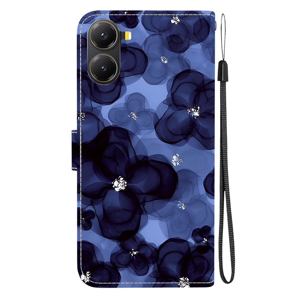 For Xiaomi Redmi Turbo 4 5G / Poco X7 Pro 5G Wallet Case Pattern Printing Leather Stand Phone Cover with Strap