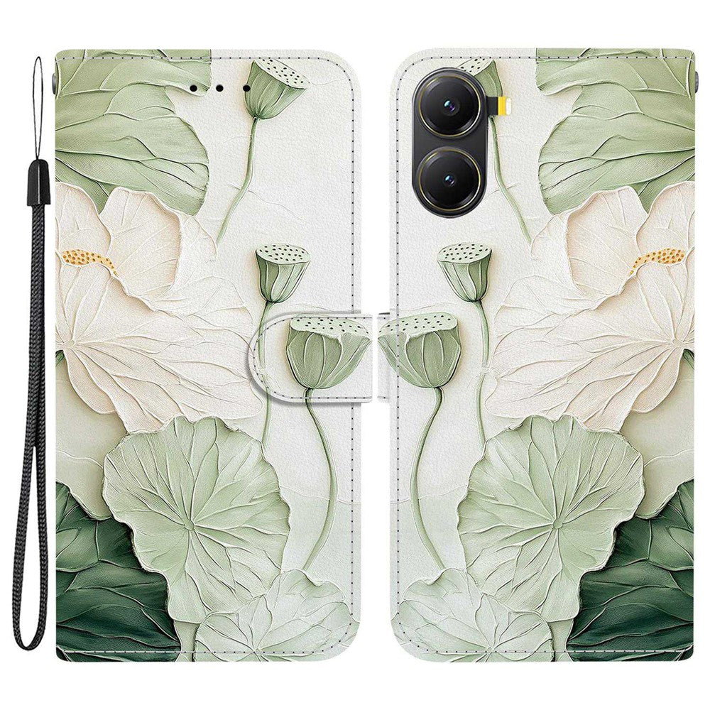 For Xiaomi Redmi Turbo 4 5G / Poco X7 Pro 5G Wallet Case Pattern Printing Leather Stand Phone Cover with Strap