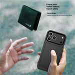 For iPhone 18 Pro / 17 Pro Case with Sliding Card Holder PC + TPU Phone Back Cover