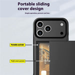 For iPhone 18 Pro / 17 Pro Case with Sliding Card Holder PC + TPU Phone Back Cover
